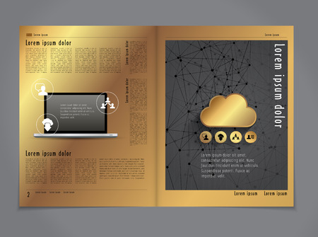 Layout of business magazine. Easy to editable vectorのイラスト素材