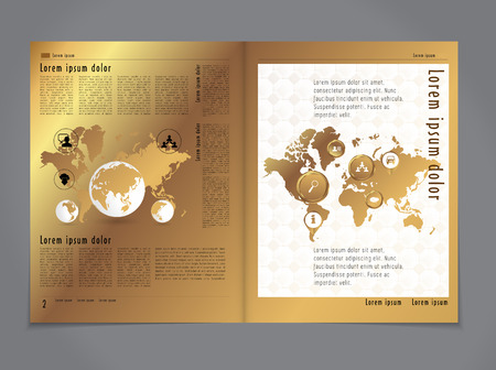 Layout of business magazine. Easy to editable vectorのイラスト素材