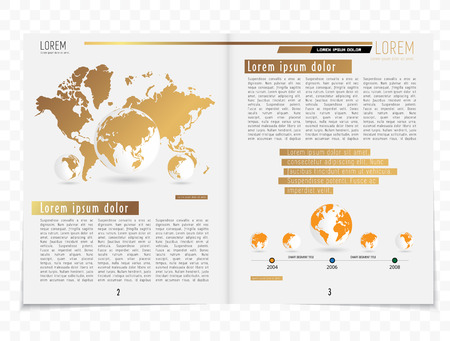 Layout of business magazine. Easy to editable vectorのイラスト素材