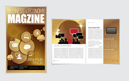 Layout magazine. Editable vectorのイラスト素材