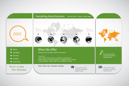 Web templateのイラスト素材