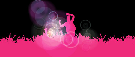 People dancing in the club. Bannerのイラスト素材