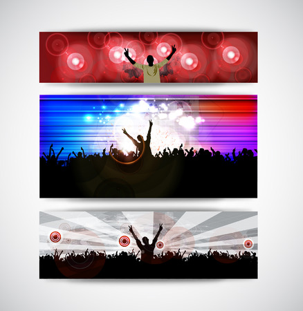 People dancing in the club. Bannerのイラスト素材