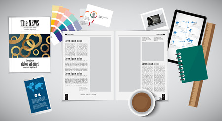 Open magazine, vectorのイラスト素材