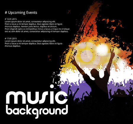 Crowd of people. Concert illustrationのイラスト素材