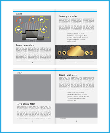 Layout magazine. Editable vectorのイラスト素材
