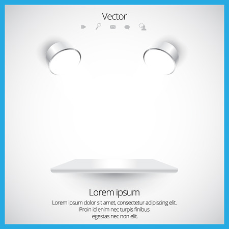 Spot lights to expose productのイラスト素材