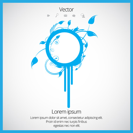 Floral frameのイラスト素材