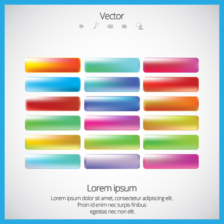 glossy buttonsのイラスト素材