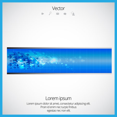 Futuristic fantasy banner illustrationのイラスト素材