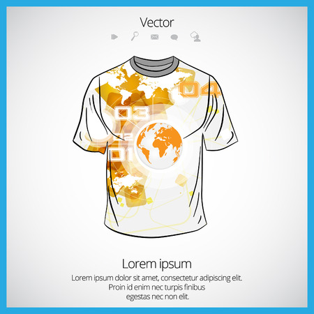 T-shirt templateのイラスト素材