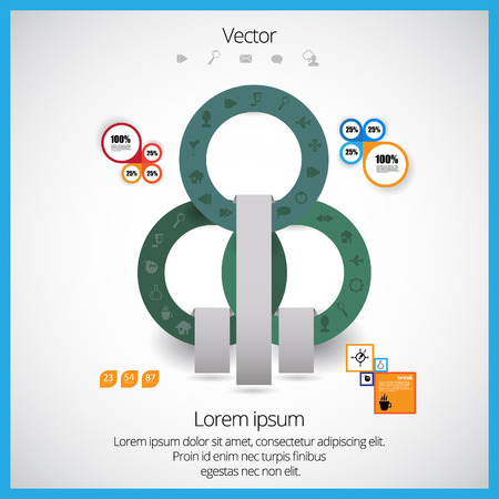 statistic elementsのイラスト素材