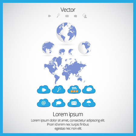 Cloud computing technologyのイラスト素材