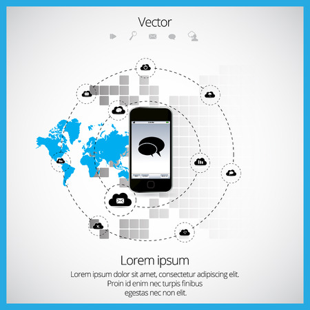 Cloud computing technologyのイラスト素材