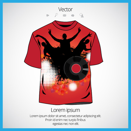 Vector. Man t-shirt designのイラスト素材