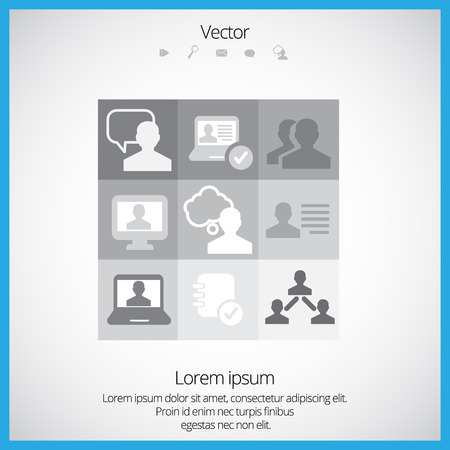 Web icons setのイラスト素材