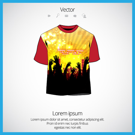 Vector. Man t-shirt designのイラスト素材