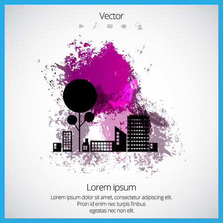 Creative urban landscapeのイラスト素材