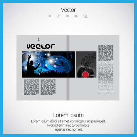Layout magazine, vectorのイラスト素材