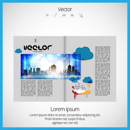 Layout magazine, vectorのイラスト素材