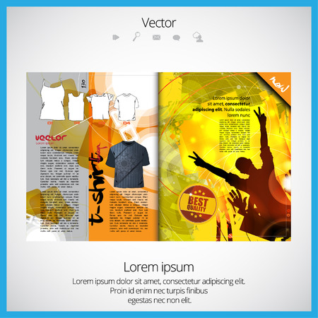 Layout magazine, vectorのイラスト素材