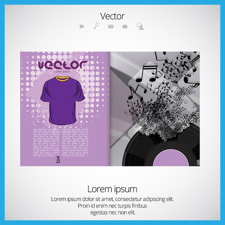 Layout magazine, vectorのイラスト素材