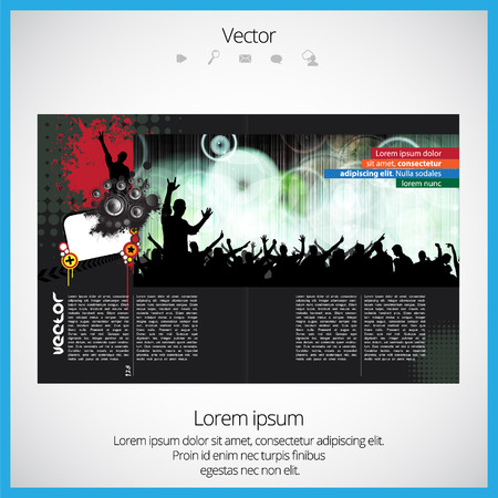Layout magazine, vectorのイラスト素材