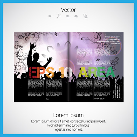 Layout magazine, vectorのイラスト素材