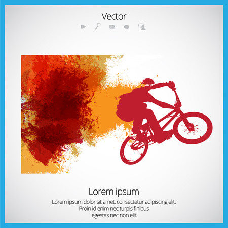 Tricks on the BMX bikeのイラスト素材