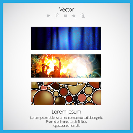 Music banners set. Vectorのイラスト素材