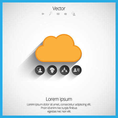 Cloud computing and technologyのイラスト素材