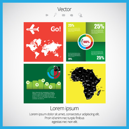 Business infographics elementsのイラスト素材