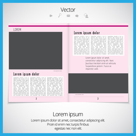 Layout magazine. Editable vectorのイラスト素材