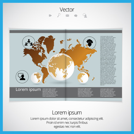 Layout magazine. Editable vectorのイラスト素材