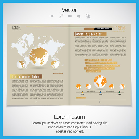Layout magazine. Editable vectorのイラスト素材