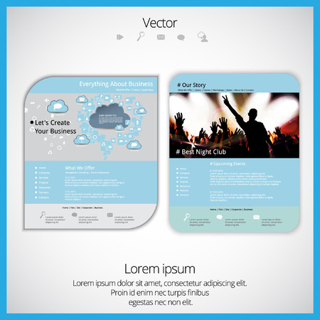 Web design templateのイラスト素材