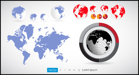 World map, vector illustrationのイラスト素材