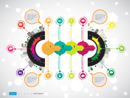Timeline Infographic, Vector design templateのイラスト素材