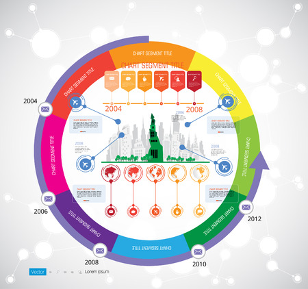 Timeline Infographic, Vector design templateのイラスト素材