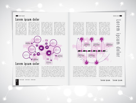 Layout magazine. Editable vectorのイラスト素材