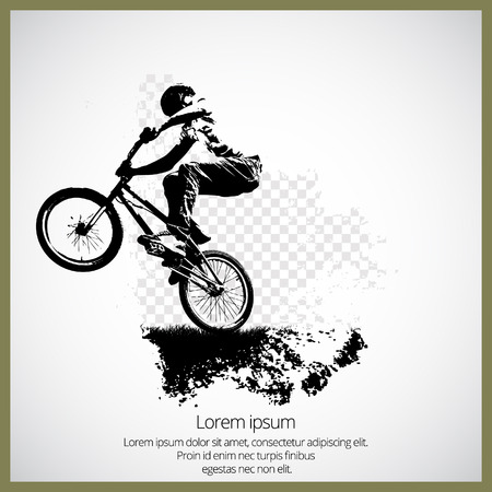 Vector image of BMX cyclistのイラスト素材