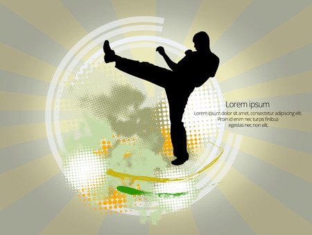Karate. Vector illustrationのイラスト素材