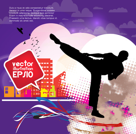 Karate illustrationのイラスト素材