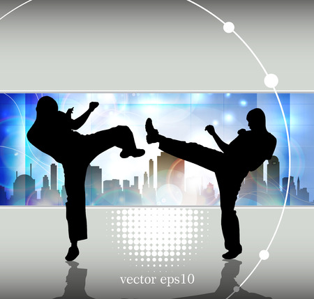 Illustration of karate. Vectorの写真素材