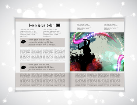 Template music event magazine. Vectorの写真素材
