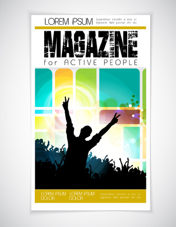 Vector magazine cover layoutの写真素材