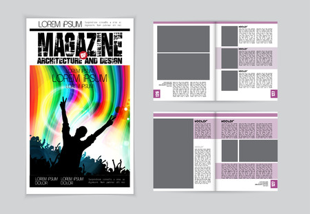 Layout magazine and website. Editable vectorの写真素材