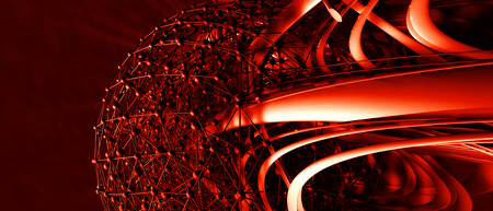 Abstract futuristic technology background moleculesの写真素材