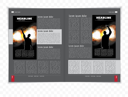 Magazine layout, vectorのイラスト素材