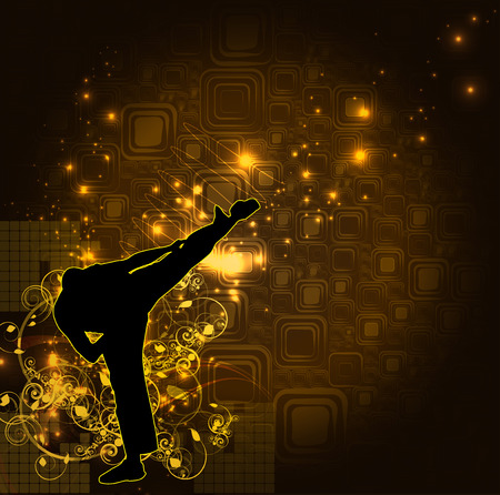 Karate illustrationの写真素材